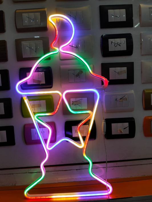 ارتفاع 70 سم_RGB_ فانوس ليد نيون ارجي بى _ خامة مستوردة