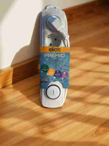 مشترك كهرباء أصلي متعدد المنافذ بمفتاح أمان - ماركة " Elio's "